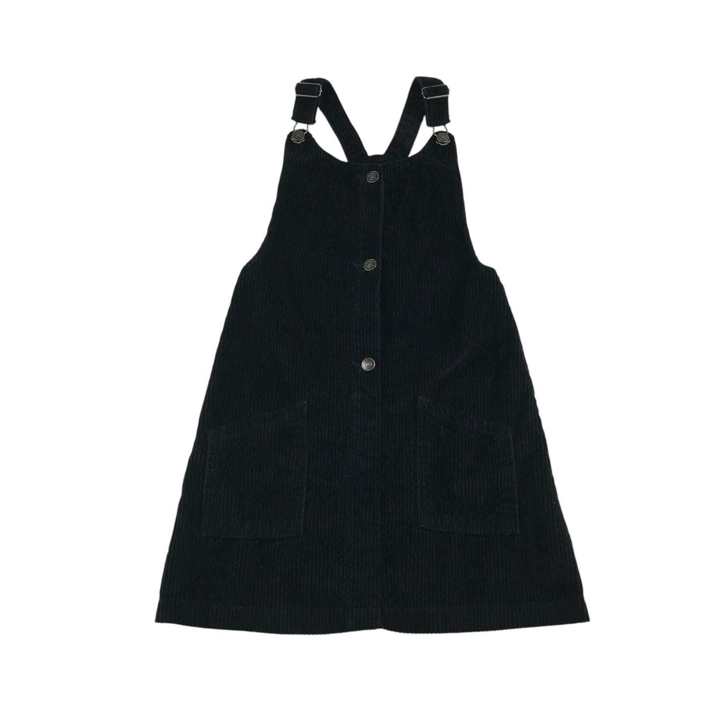 F&F dress 10-11 years black corduroy dungaree cotton