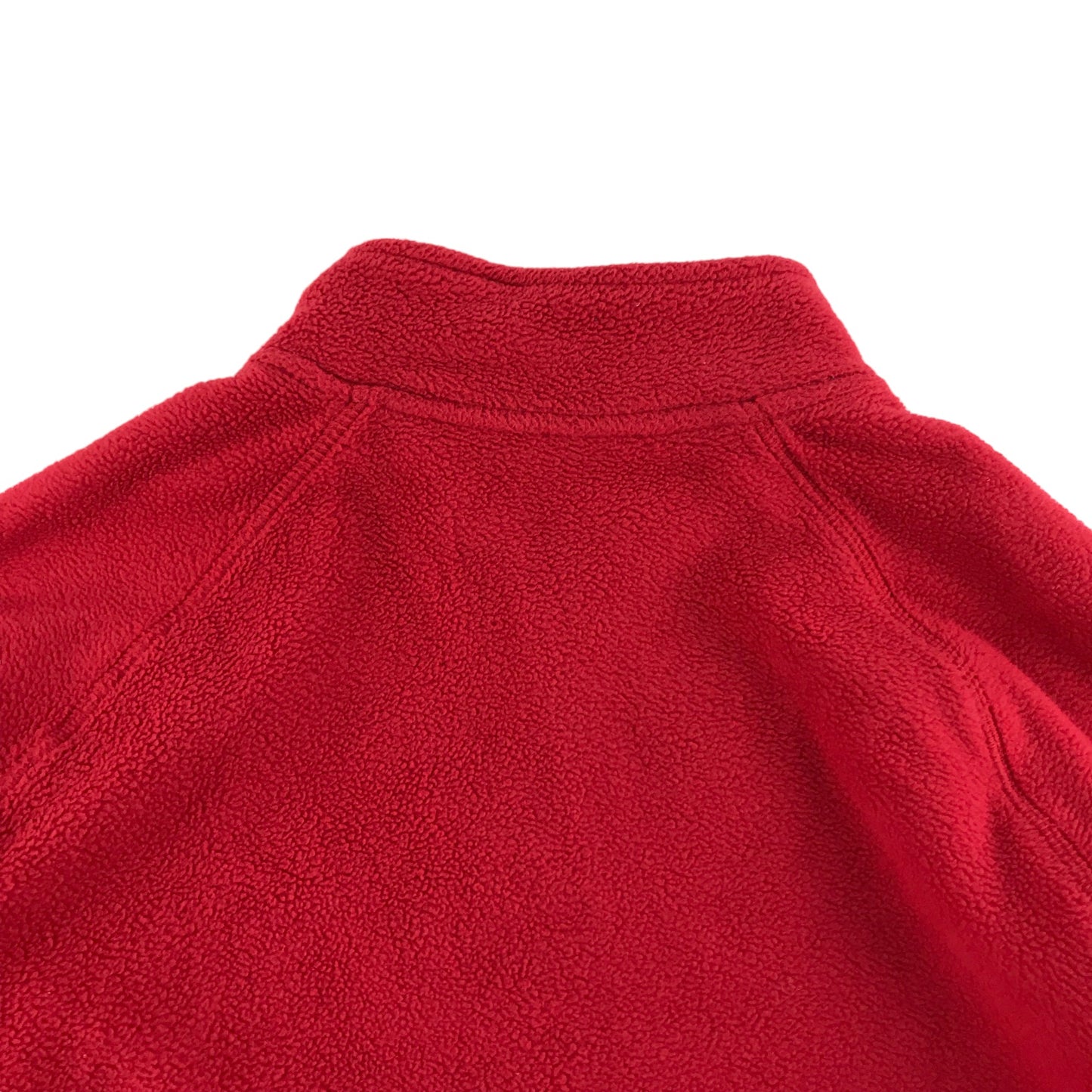 M&S Fleece Red Plain Full Zipper