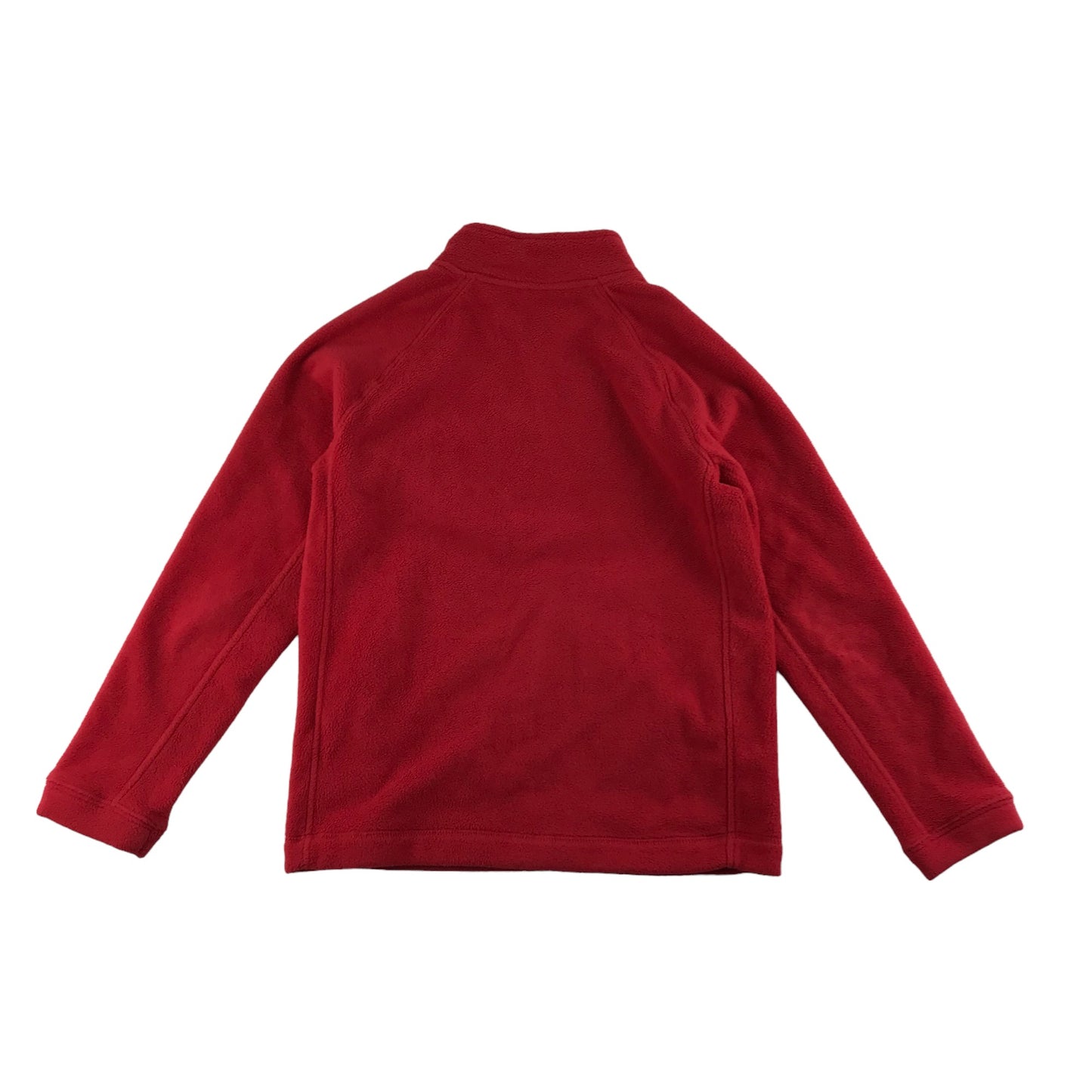 M&S Fleece Red Plain Full Zipper