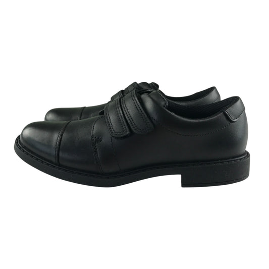Clark's Black Leather School Shoes Size 1 junior