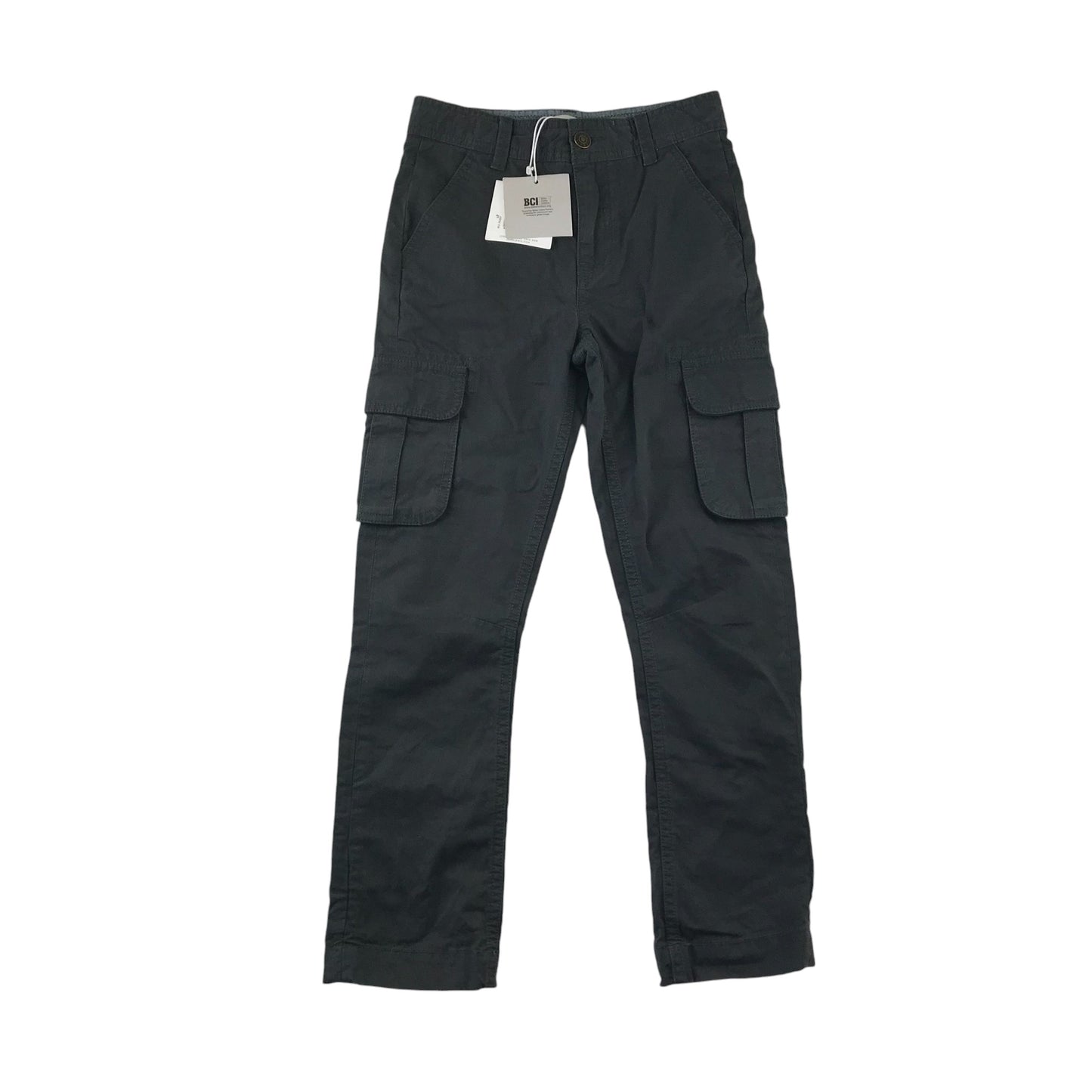 John Lewis trousers 7-8 years grey cargo style cotton