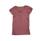 Petit Bateau t-shirt 7-8 years red stripy short sleeve cotton