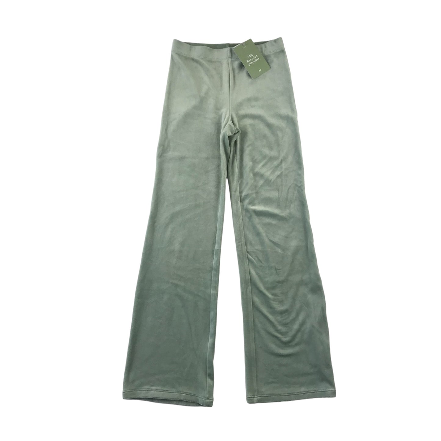 H&M leggings 9-10 years sage green fleecy wide leg loungewear bottoms