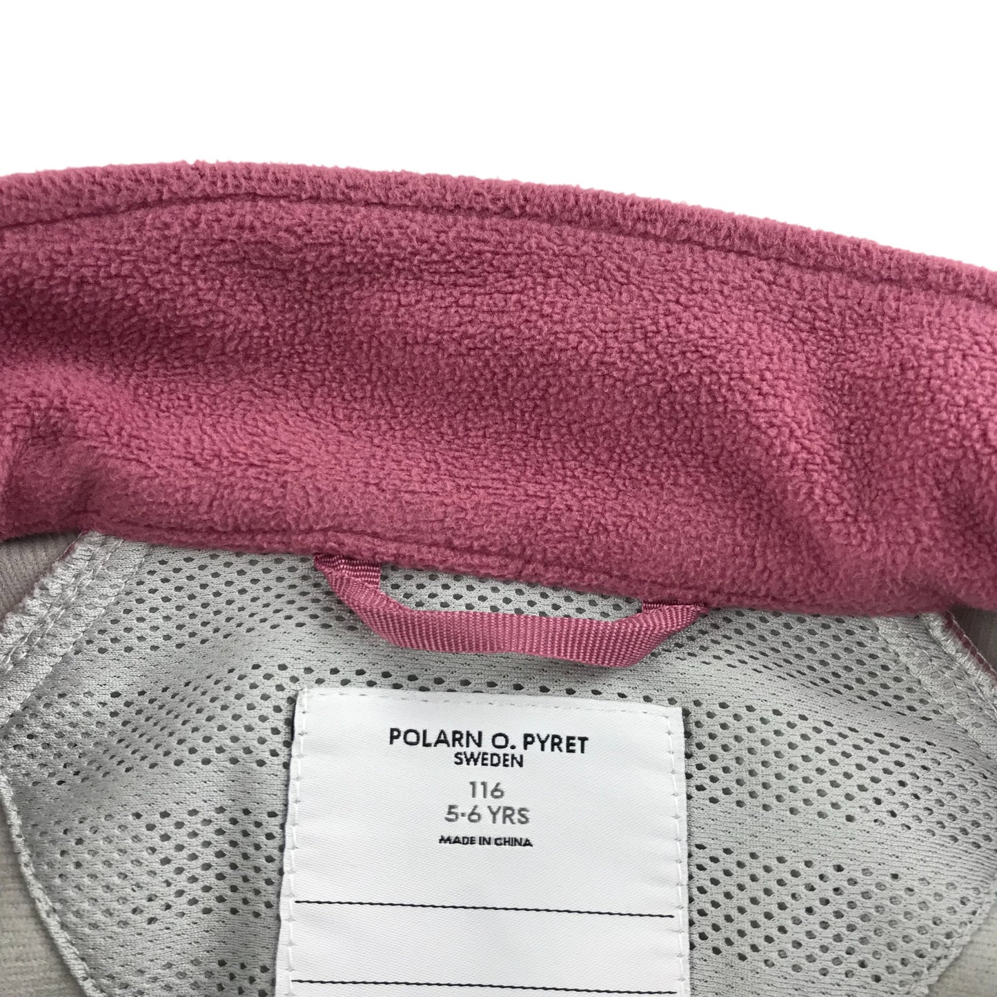 Polarn O. Pyret fleece 5-6 years pink light sweater jacket