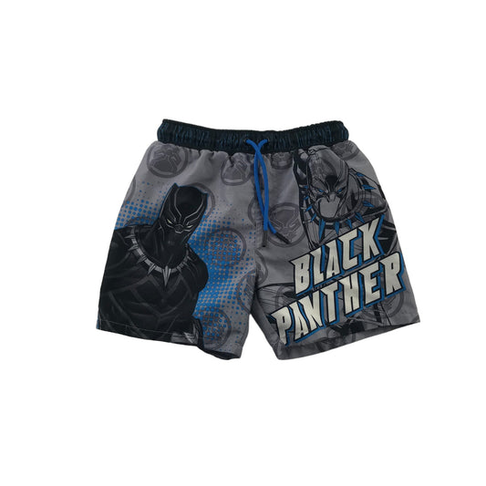F&F Swim Trunks Age 5 Grey Marvel Black Panther Shorts