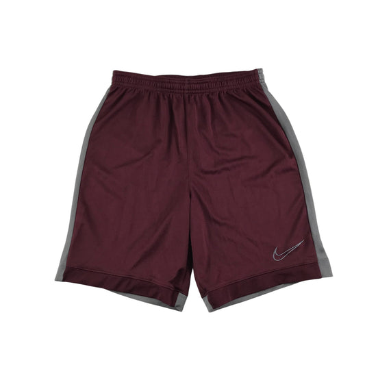 Nike sport shorts 12-13 years burgundy with grey detailing