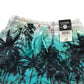 George Swim Trunks Age 5 Turquoise White and Red Gradient Palm Trees Shorts