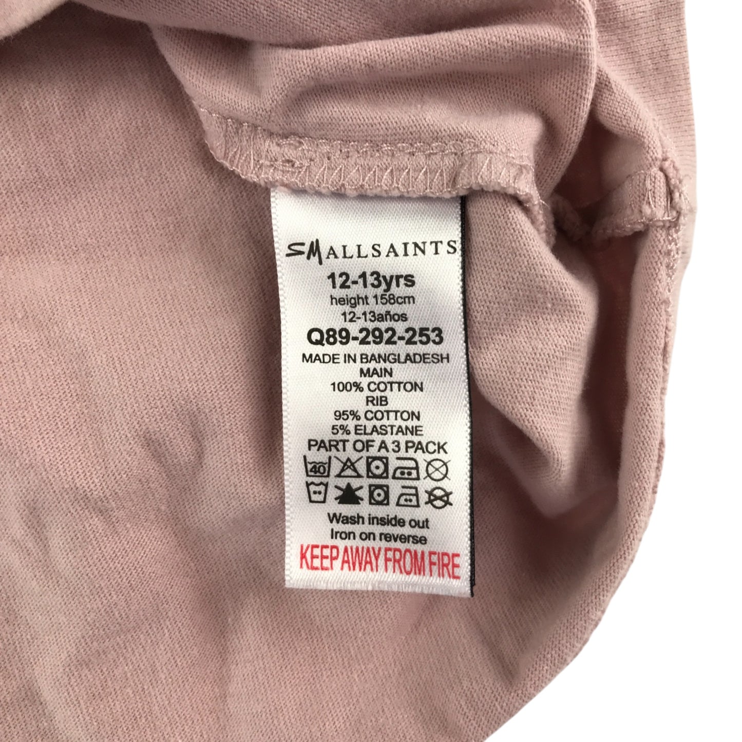All Saints T-shirt bindle 12-13 years earthy toned short sleeve cotton