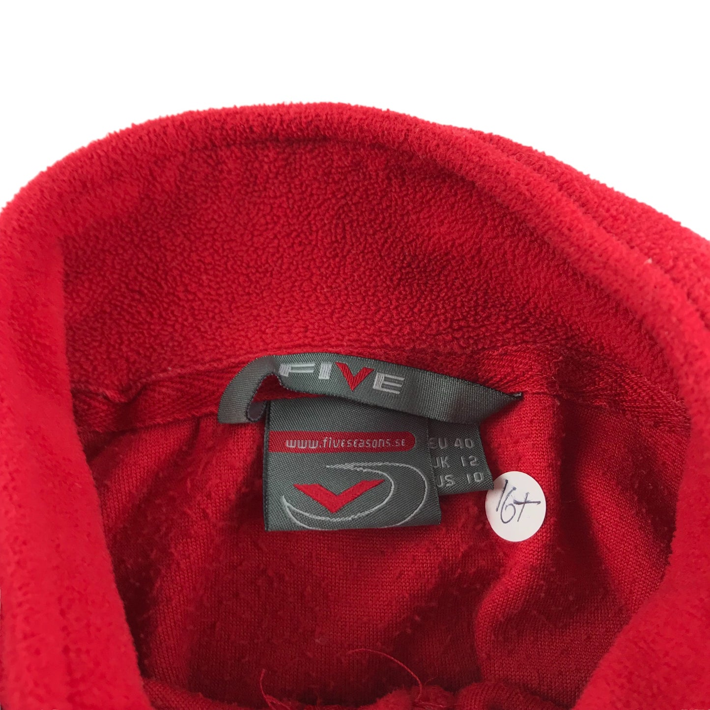 Five Seasons Fleece Size UK 12 Red Plain