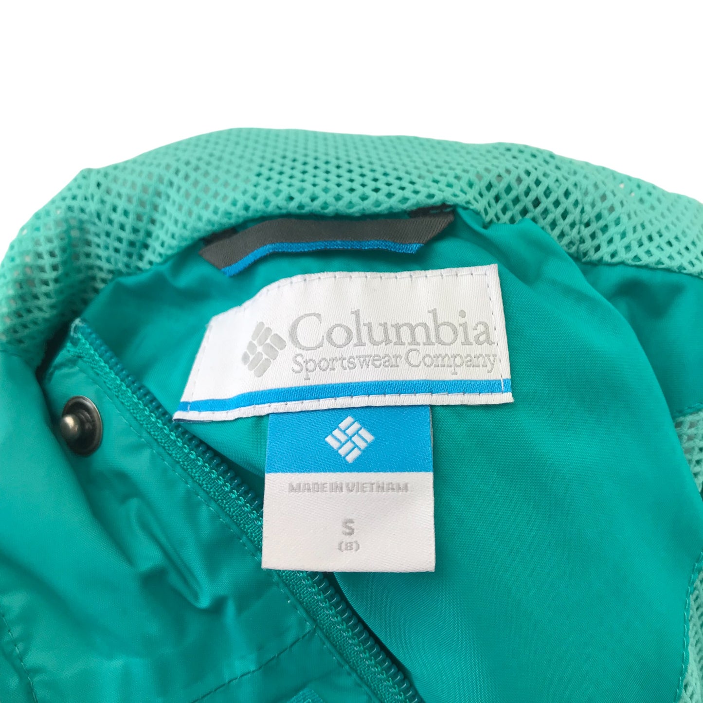 Columbia light jacket 8 years turquoise plain waterproof