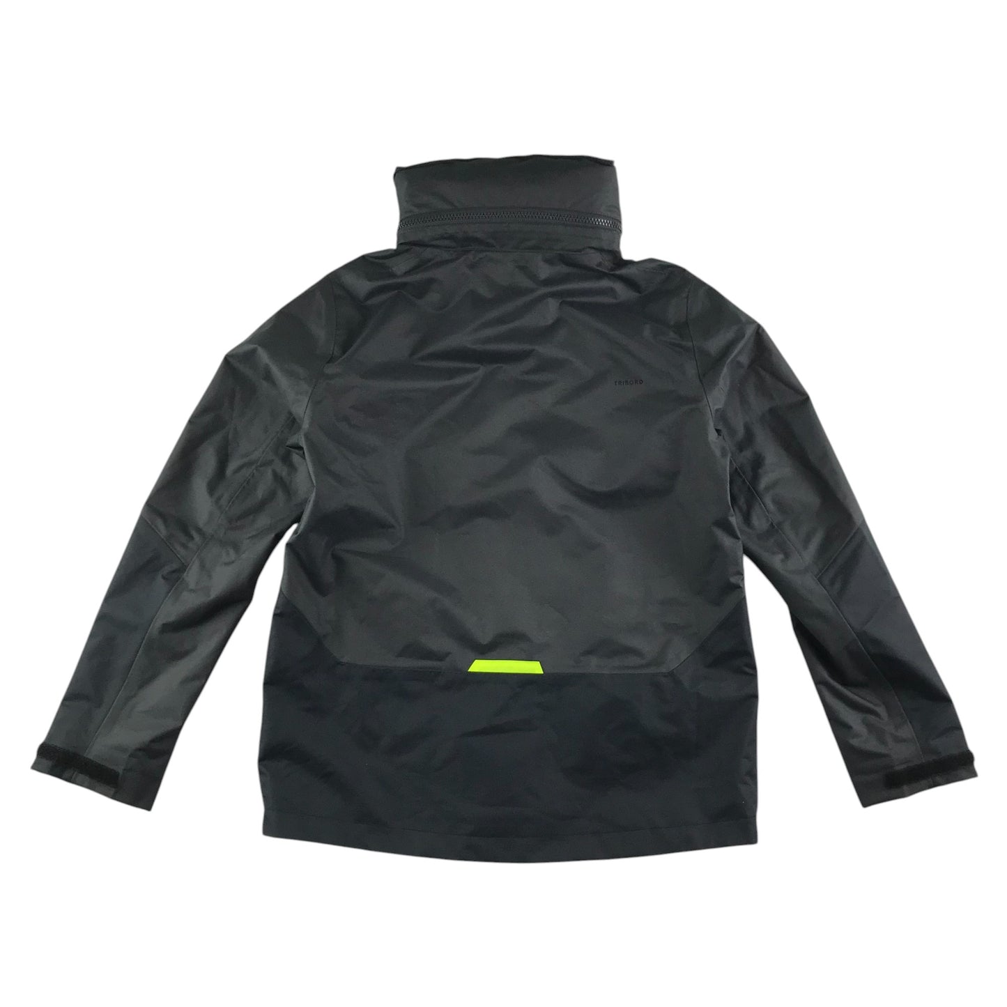 Decathlon jacket 12-13 years black windbreaker with neon details