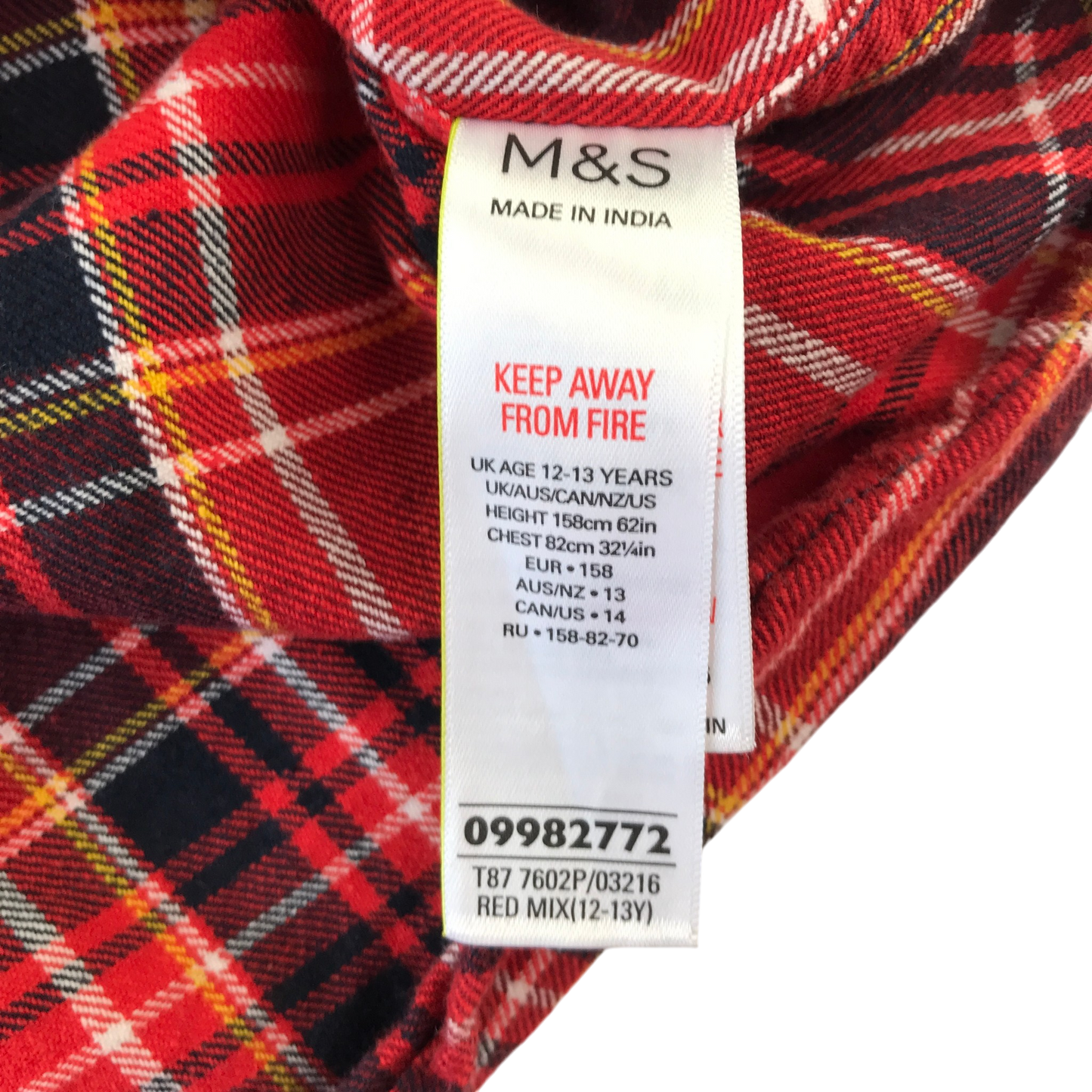 M&S 12-13 years red shirt