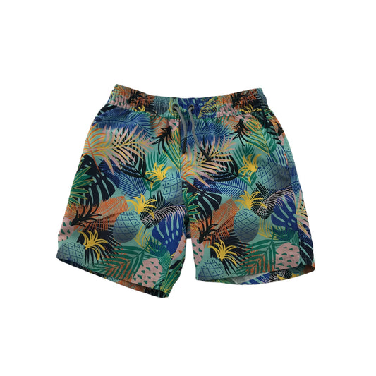 M&S Swim Trunks Age 6 Multicoloured Tropical Print