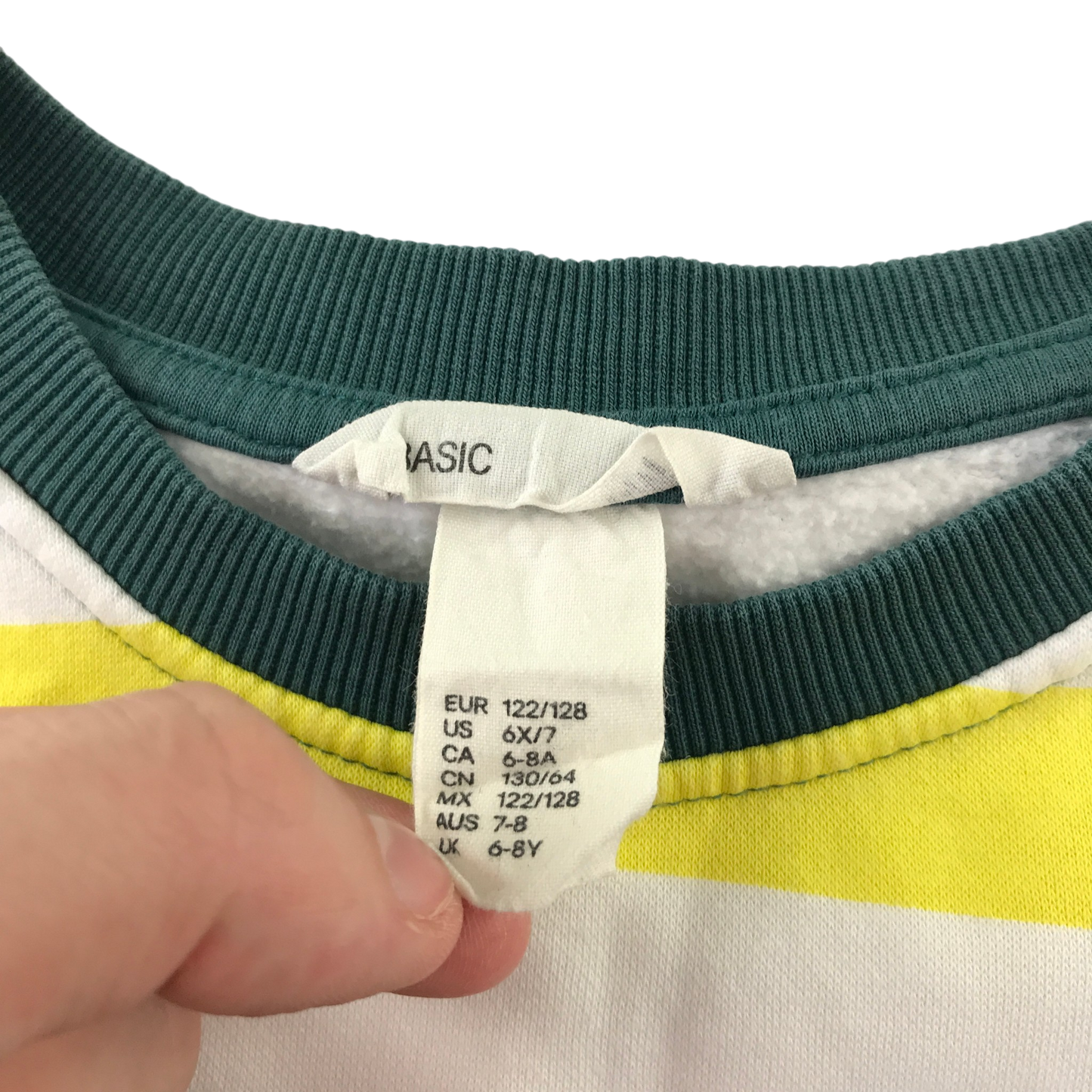 H&M 6-8 years white striped jumper