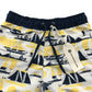 Milkshake Swim Trunks Age 7 White Navy Yellow Sailing Boats Print Shorts