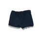 H&M shorts 9-10 years navy blue stretchy denim style lace detailing