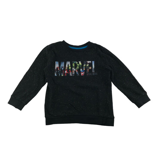 George Marvel Sweater Age 5 Black Multicolour Spotted Pattern