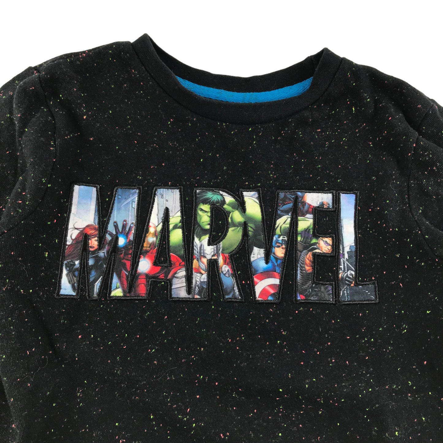 George Marvel Sweater Age 5 Black Multicolour Spotted Pattern