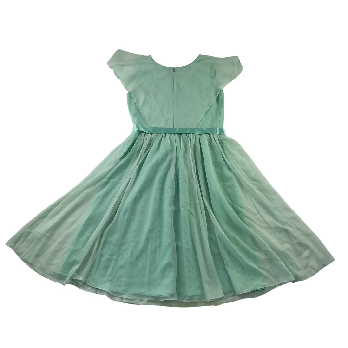 Monsoon dress 14-15 years mint green chiffon layered with sequins