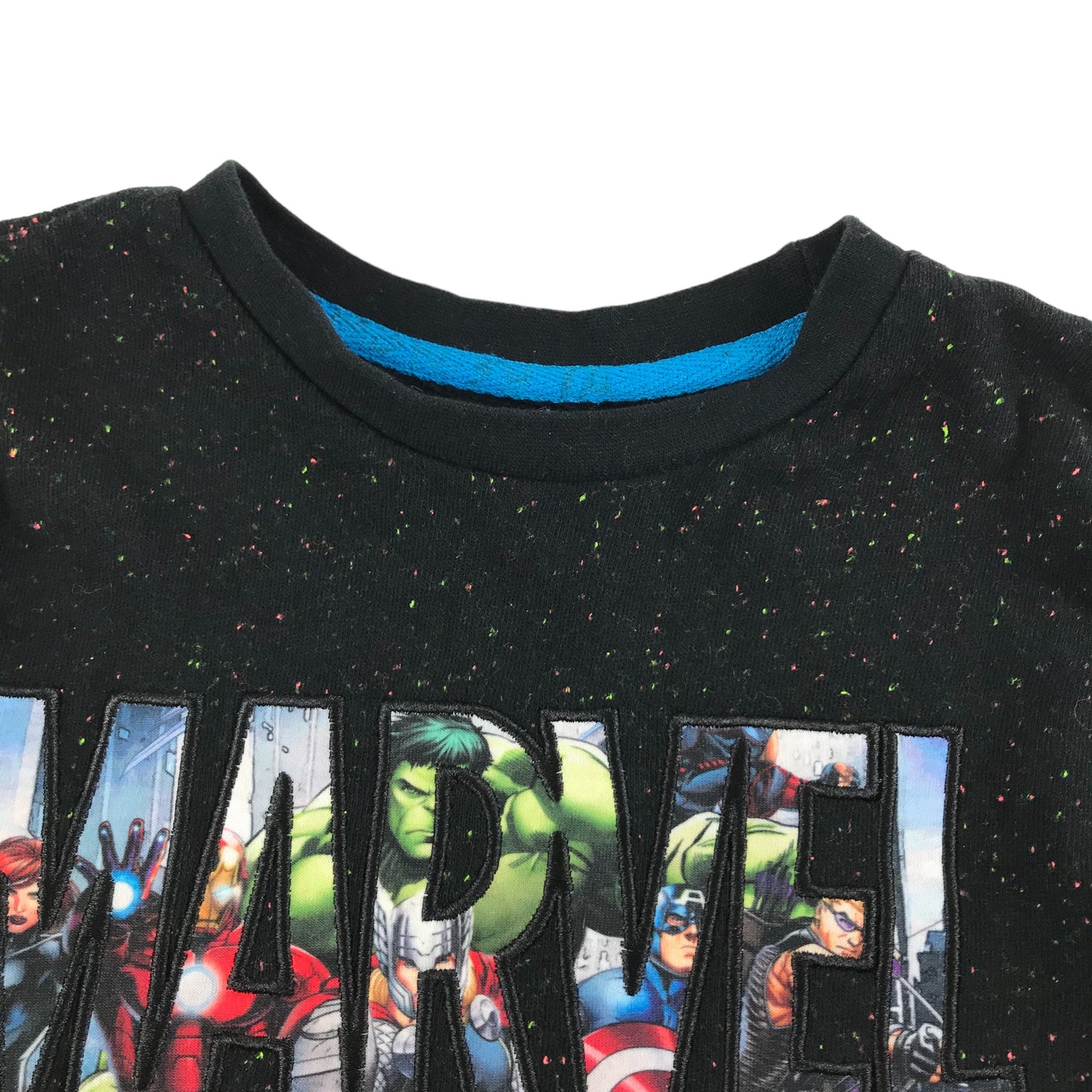 George Marvel Sweater Age 5 Black Multicolour Spotted Pattern