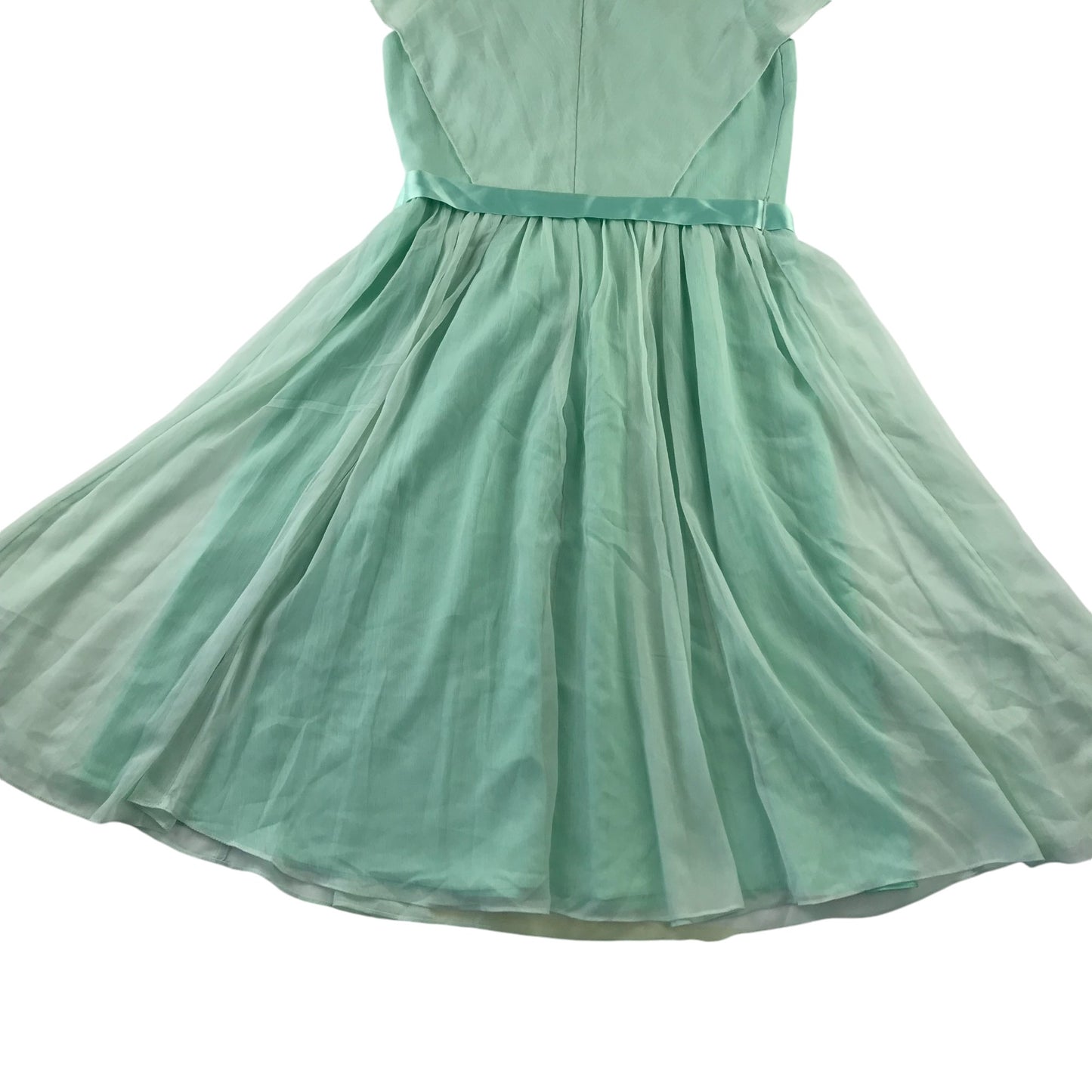 Monsoon dress 14-15 years mint green chiffon layered with sequins