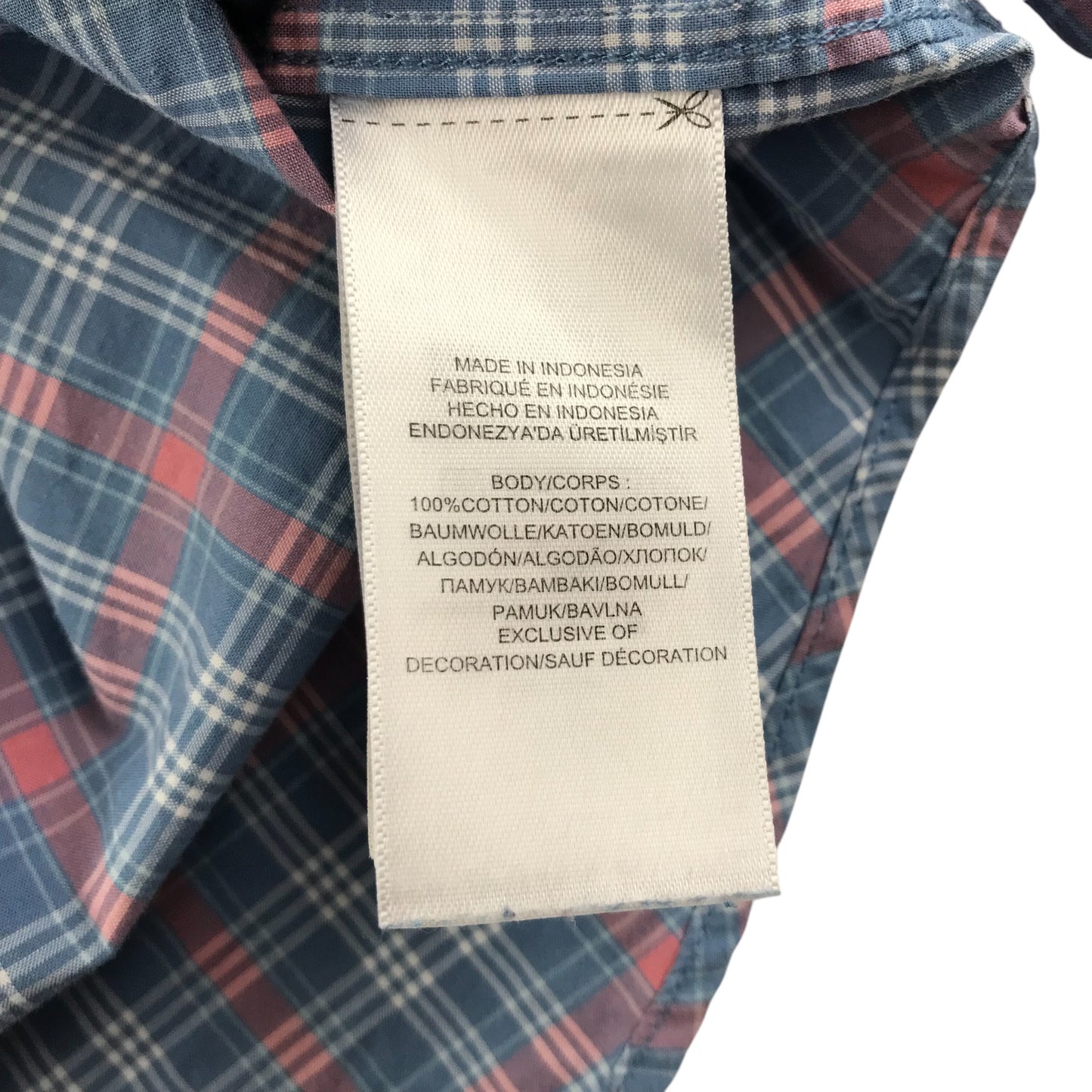 Ralph Lauren shirt 4 years blue and red check pattern button up cotton