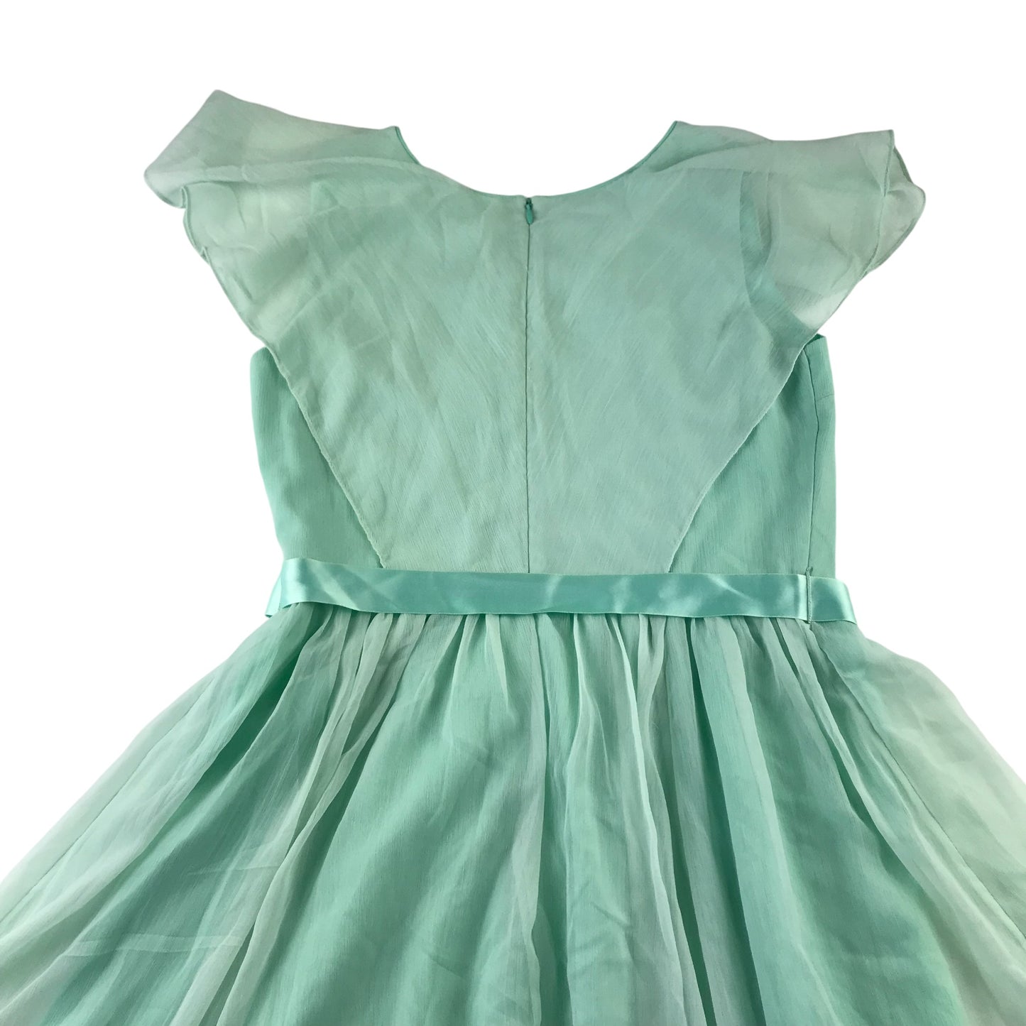 Monsoon dress 14-15 years mint green chiffon layered with sequins