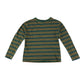 Boden t-shirt 11-12 years khkai with neon pink and navy stripes