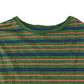 Boden t-shirt 11-12 years khkai with neon pink and navy stripes