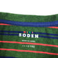 Boden t-shirt 11-12 years khkai with neon pink and navy stripes