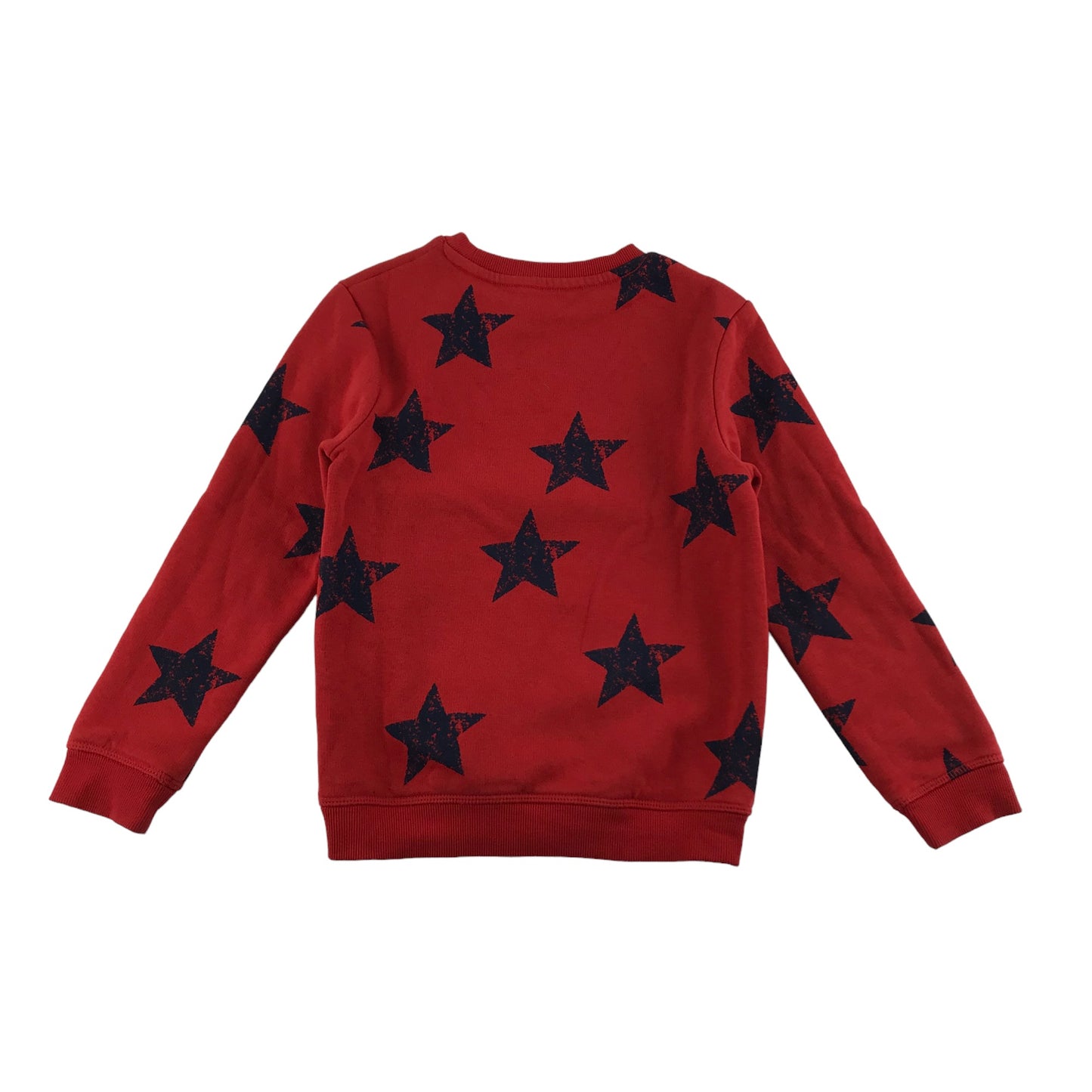 M&S Sweater Age 6 Red Star Print Jersey