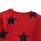 M&S Sweater Age 6 Red Star Print Jersey
