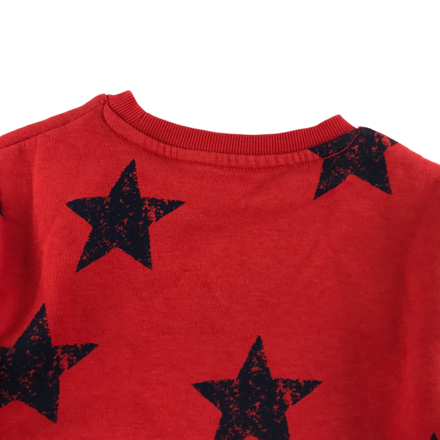 M&S Sweater Age 6 Red Star Print Jersey