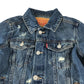 Levi's denim jacket 11-12 years blue distressed cotton denim
