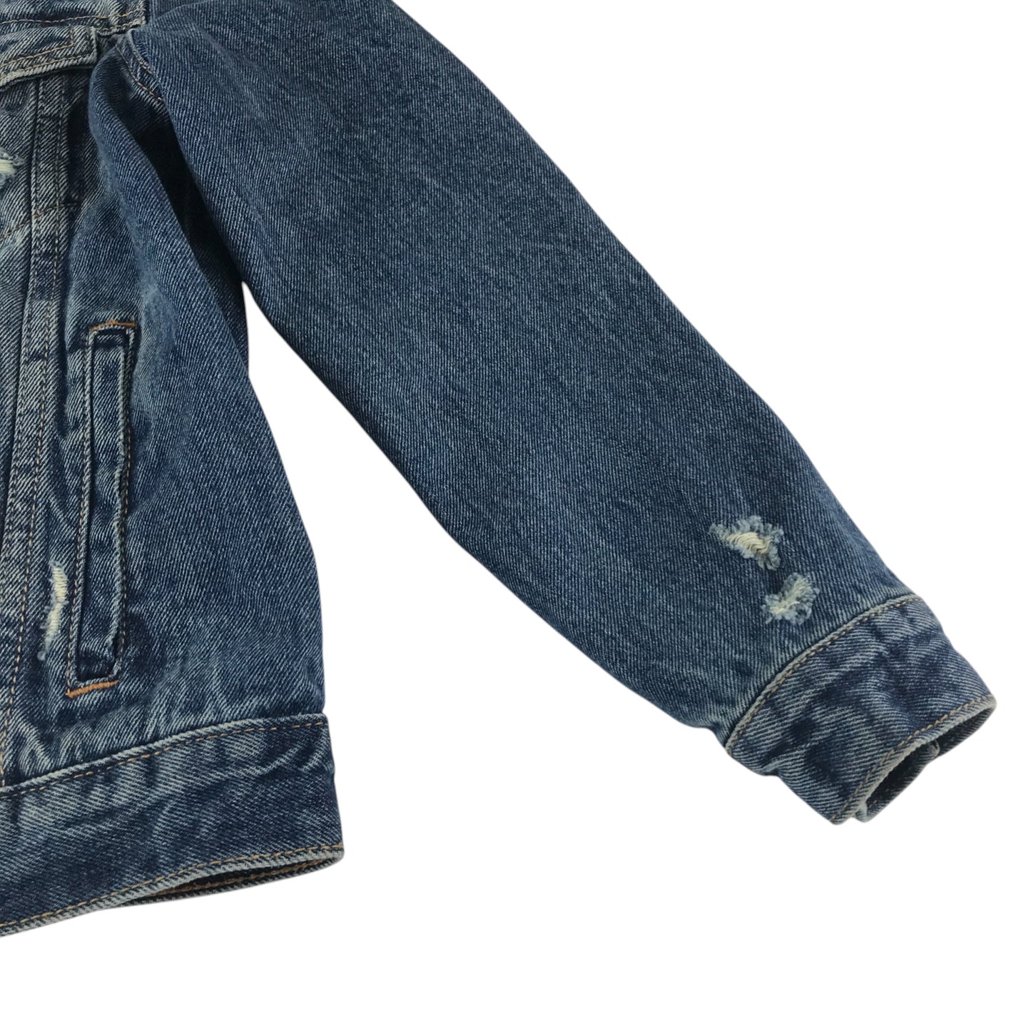 Levi's denim jacket 11-12 years blue distressed cotton denim