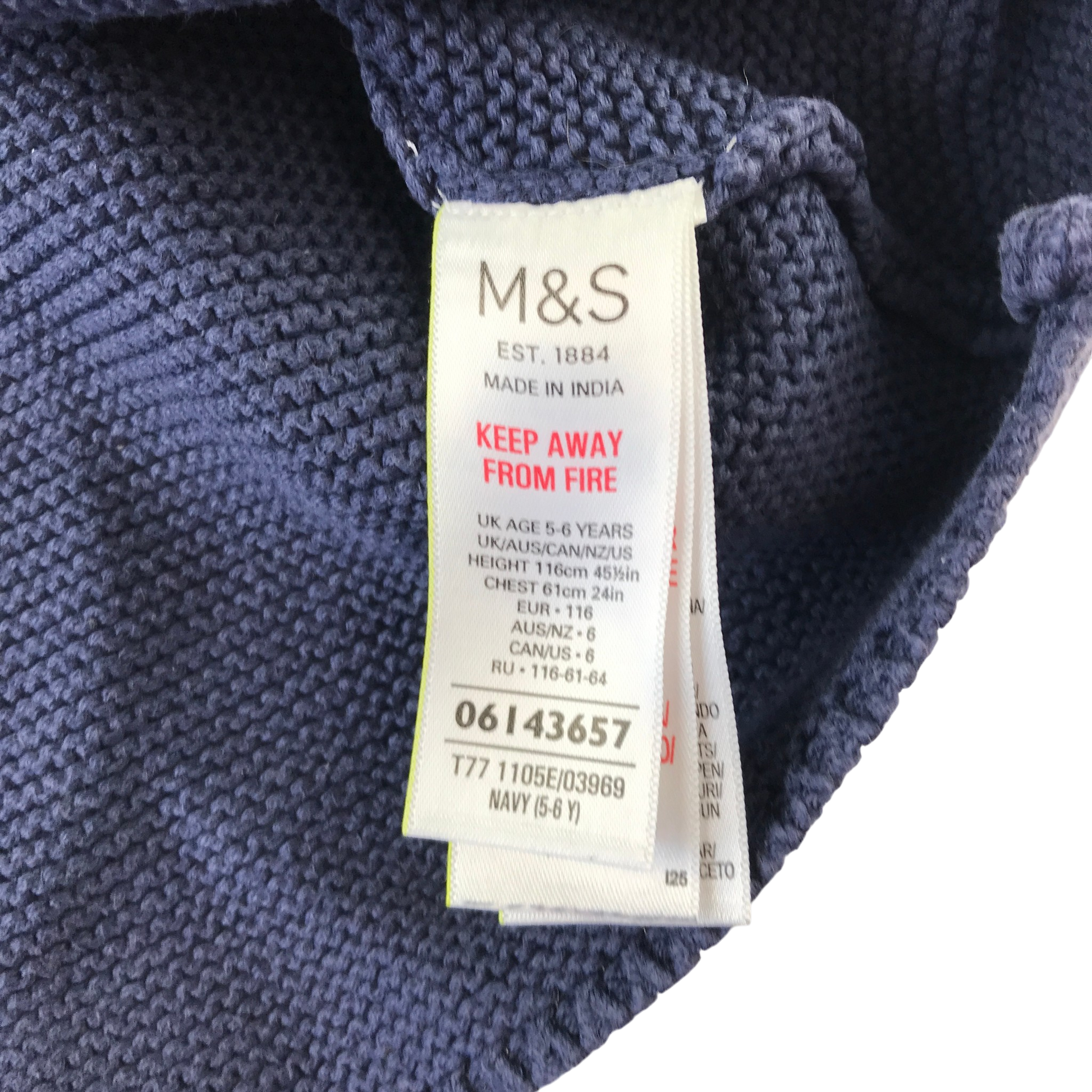 Secondhand M&S cardigan for kids