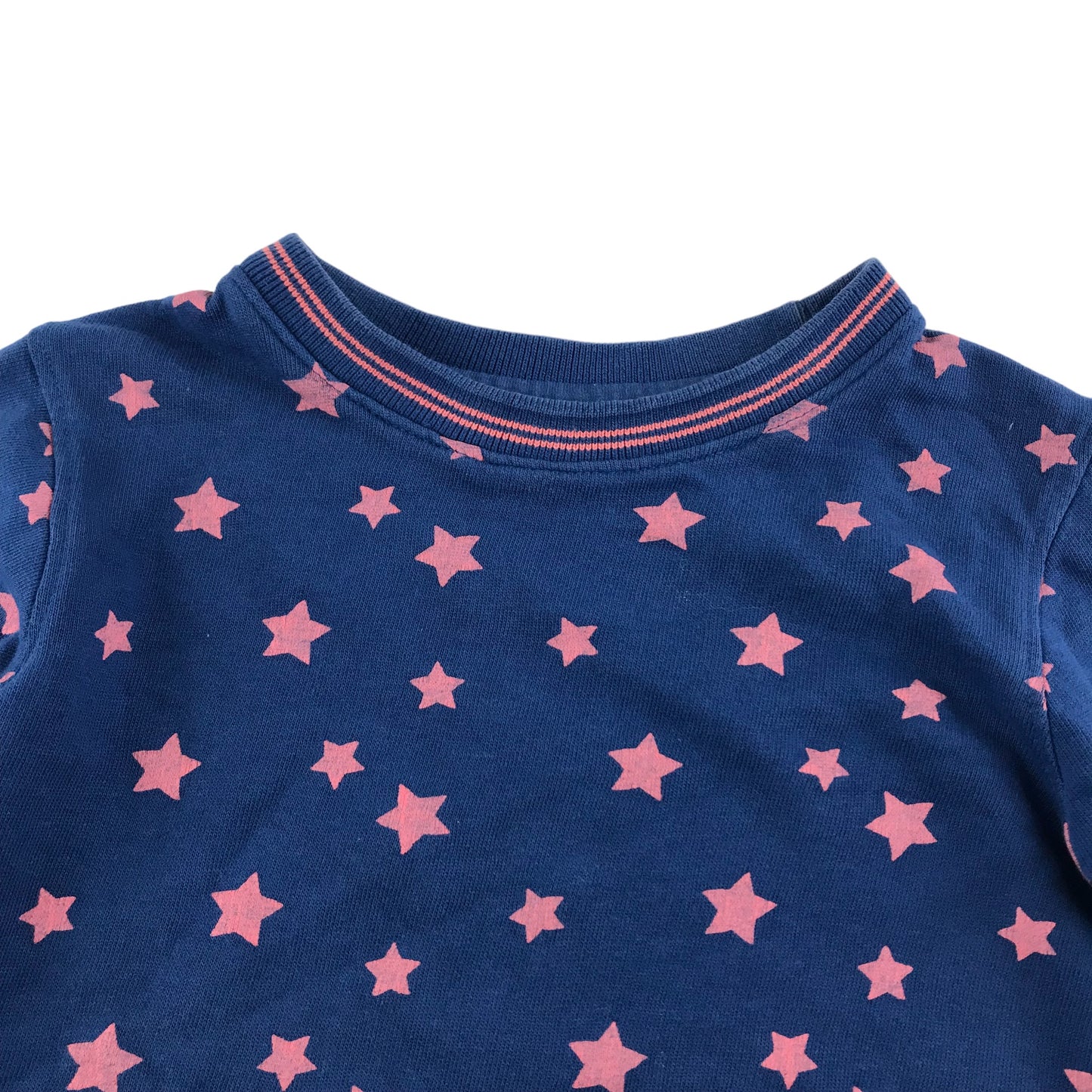 Pine Kids Sweater Age 5-7 Blue Star Print Pattern Cotton Jersey