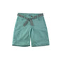 Okaidi shorts 9-10 years mint blue denim with canvas belt