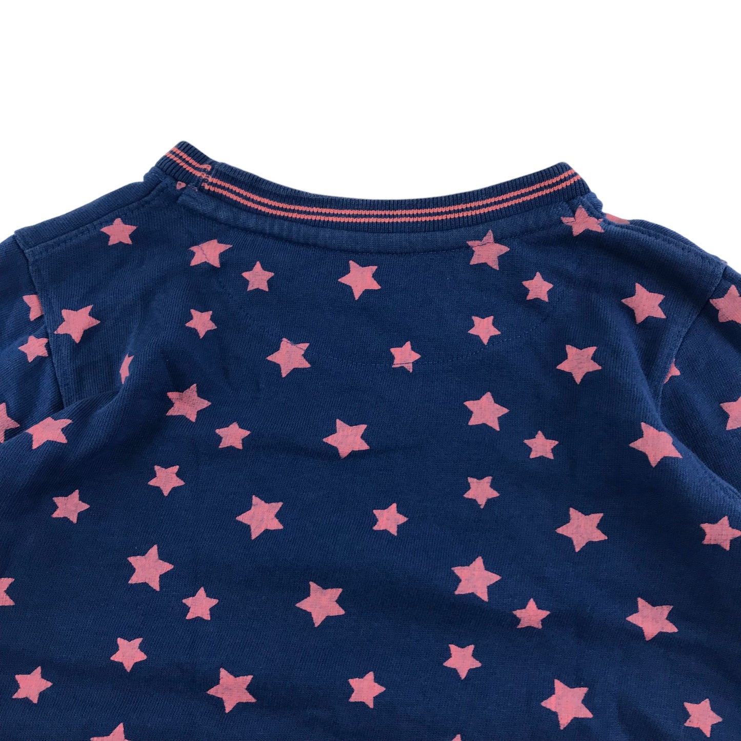 Pine Kids Sweater Age 5-7 Blue Star Print Pattern Cotton Jersey