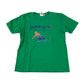 Gildan t-shirt 7-8 years green adidas skiing graphic design cotton