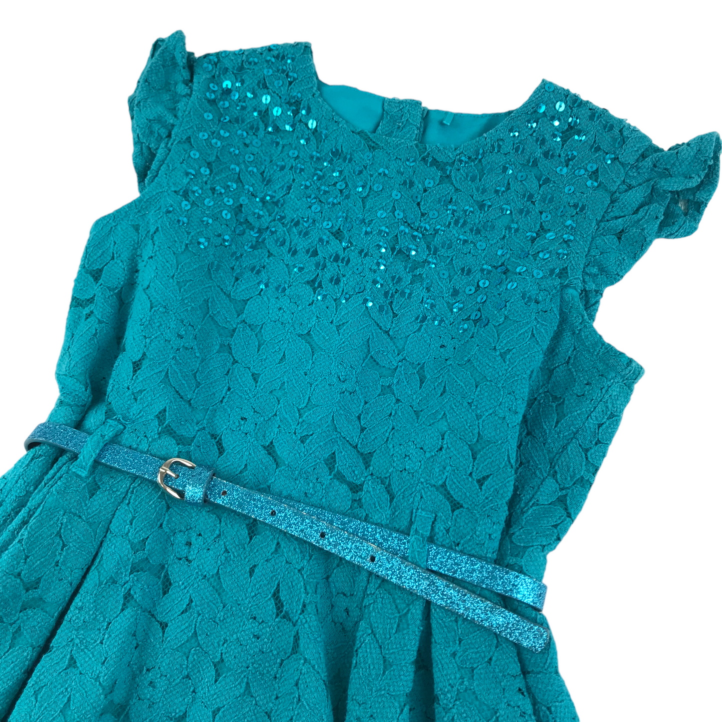 George Dress Age 5 Blue Lace Layered