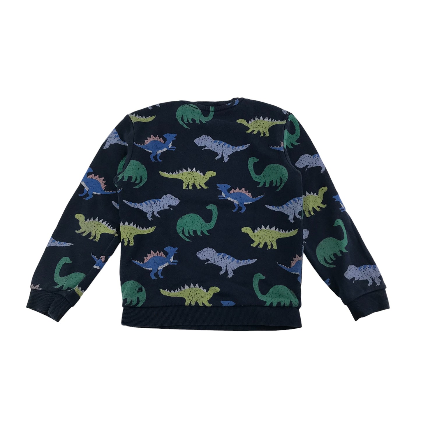 M&S Sweater Age 6 Navy Dinosaur Jersey