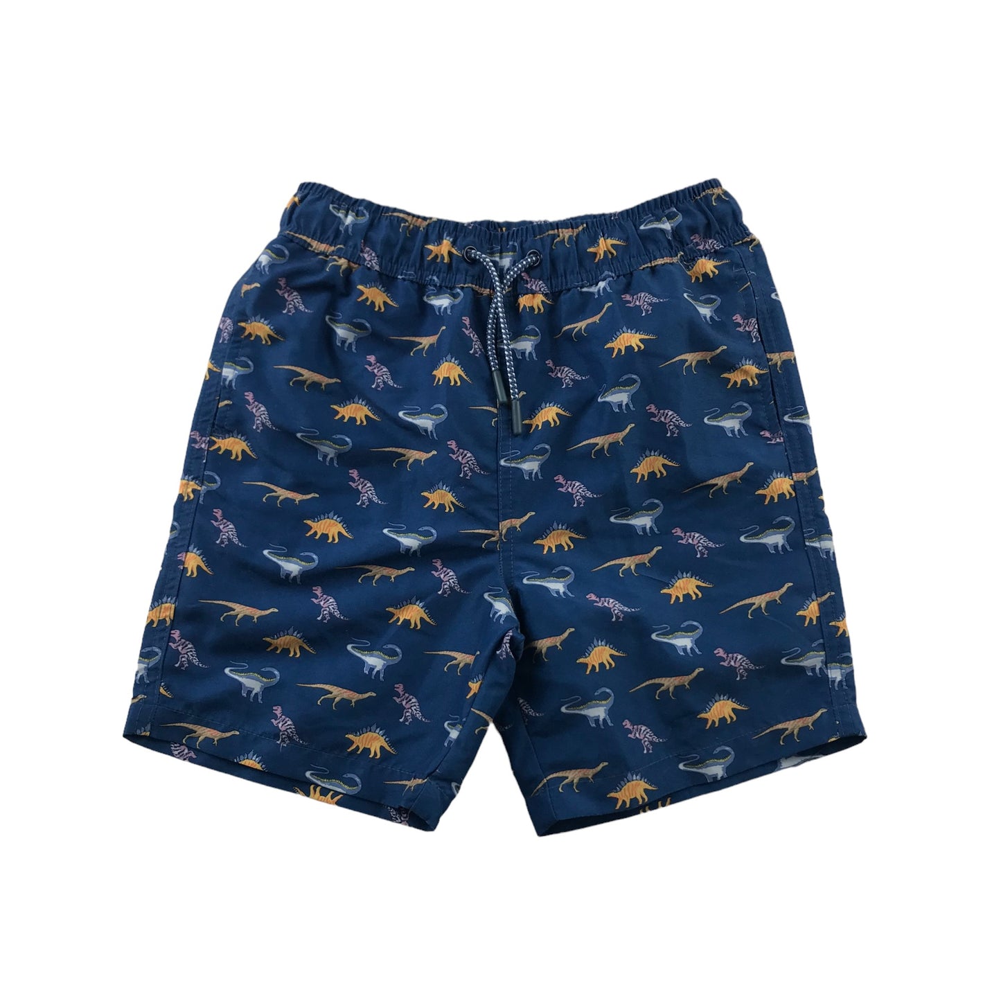 M&Co Swim Trunks Age 7 Blue Dinosaur Pattern