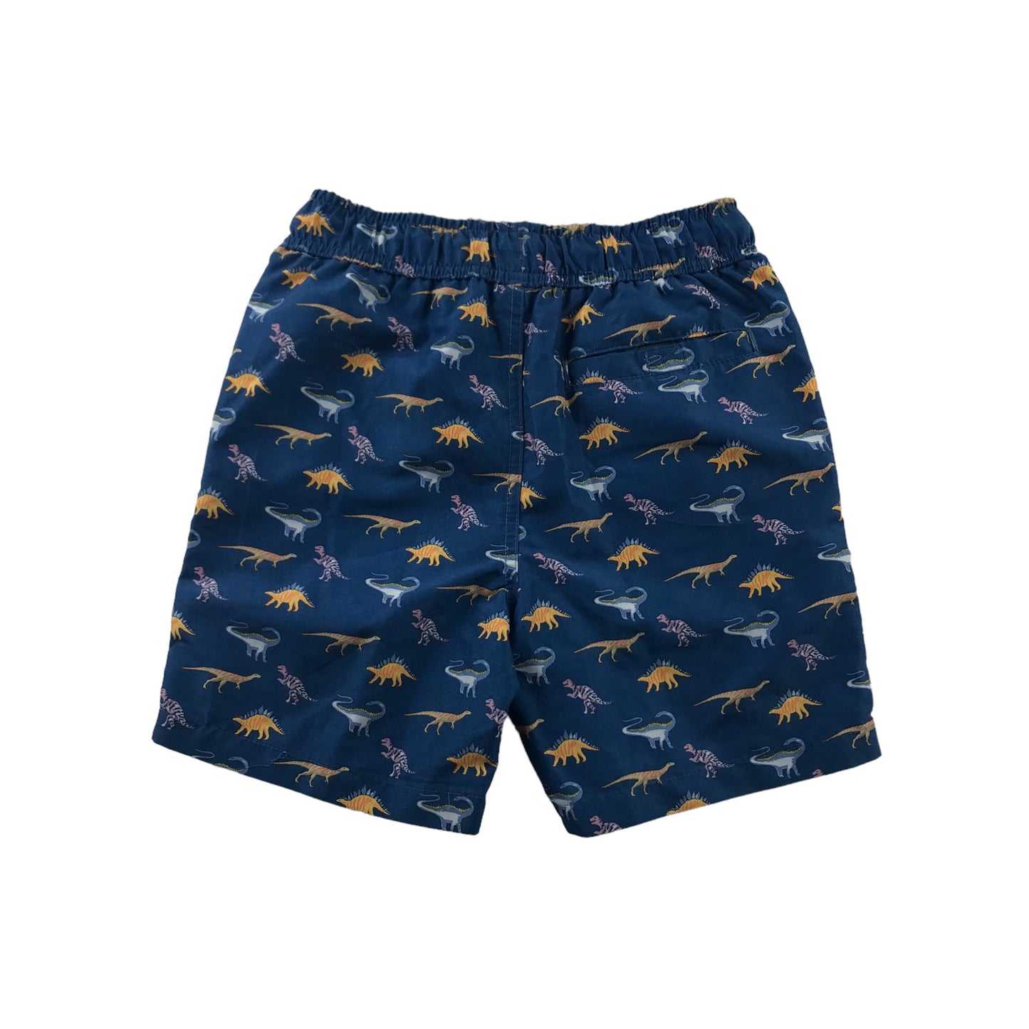 M&Co Swim Trunks Age 7 Blue Dinosaur Pattern