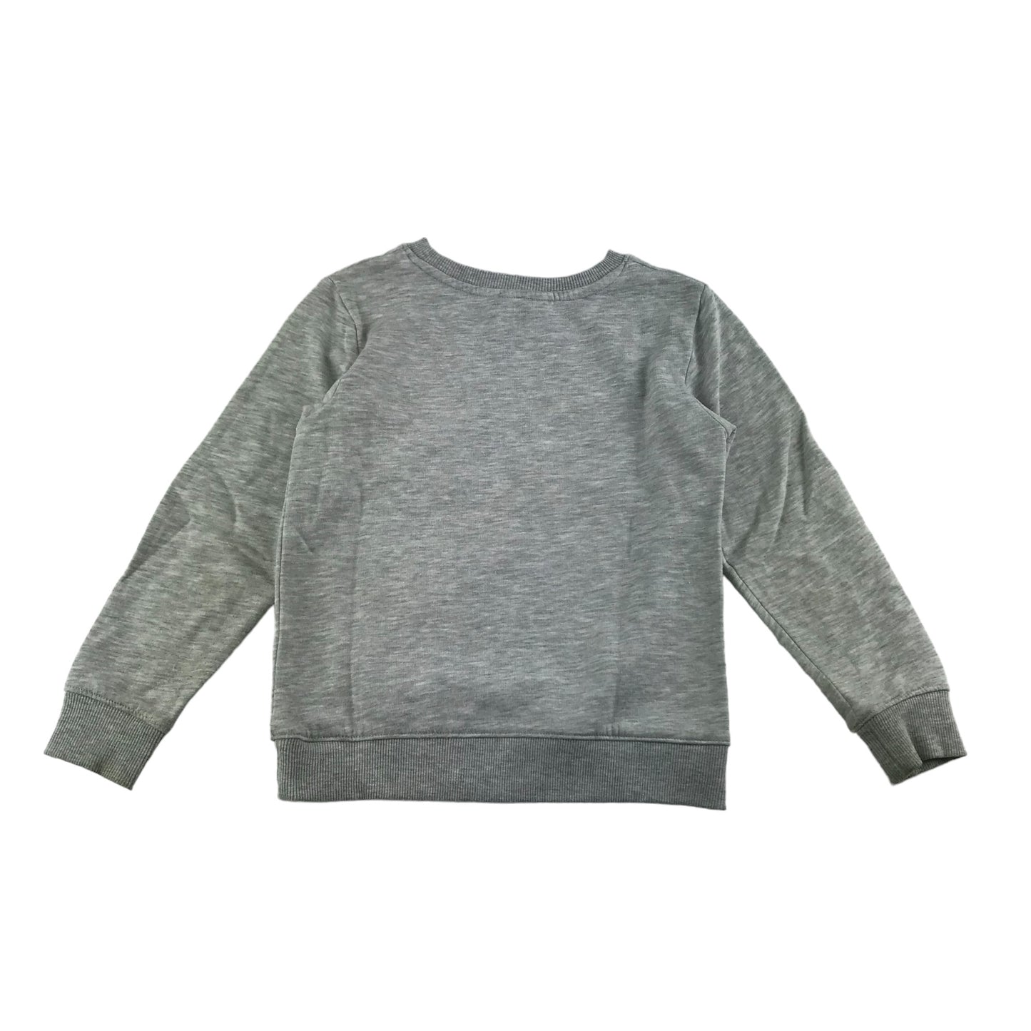 H&M Sweater Age 7 Grey NYC Sequin Dinosaur Jersey