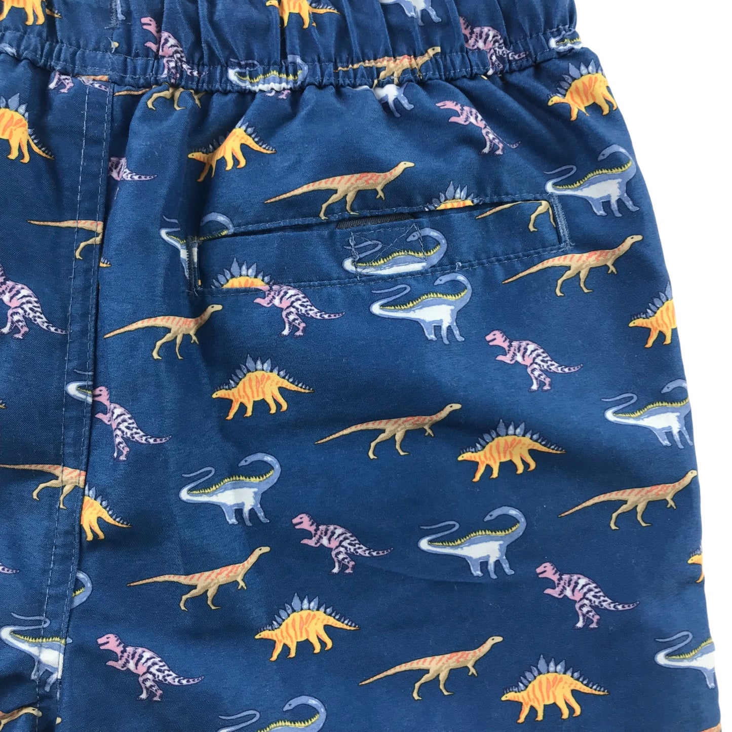 M&Co Swim Trunks Age 7 Blue Dinosaur Pattern