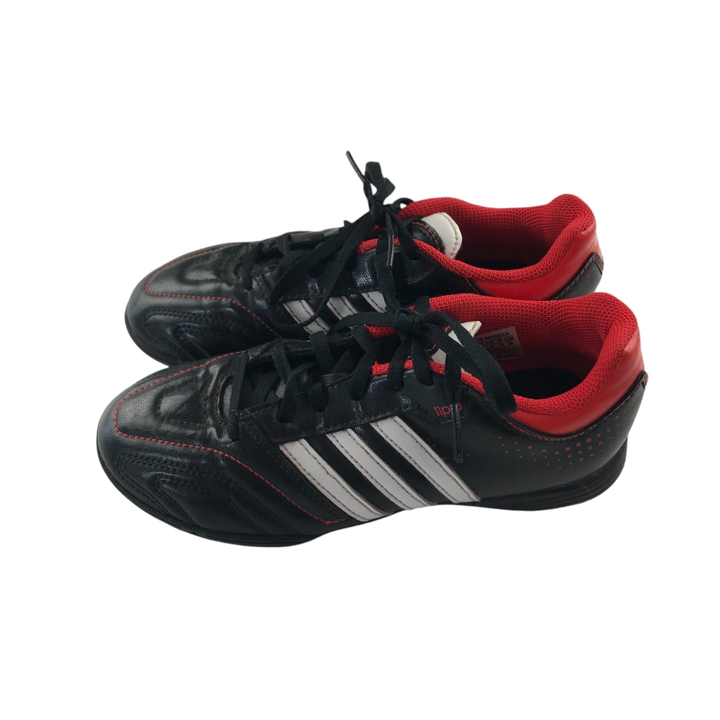 Adidas 11 Questra football boots shoe size 2 black and red astro turf