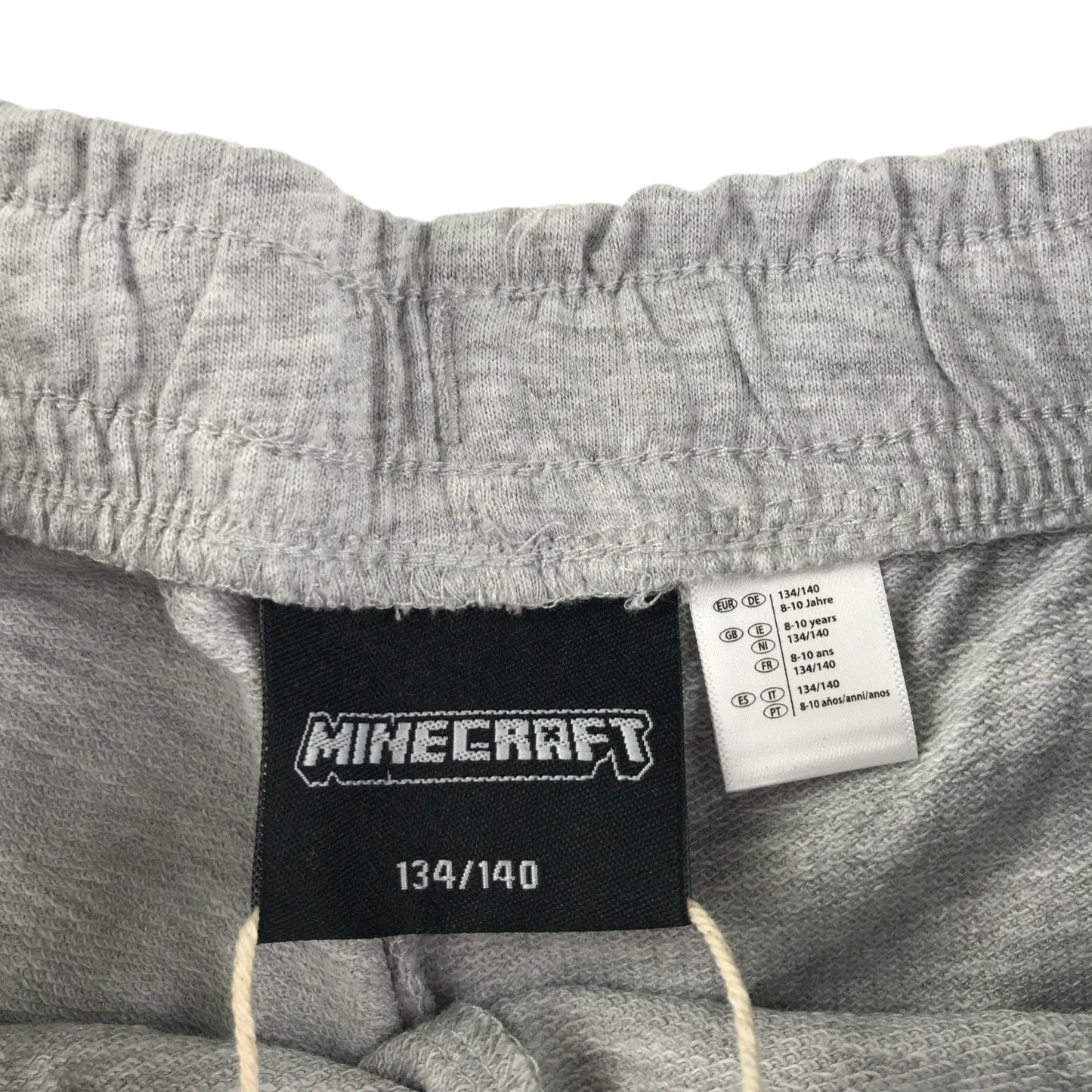 Minecraft official store joggers 9-10 years grey Minecraft text logo elasticated waistband