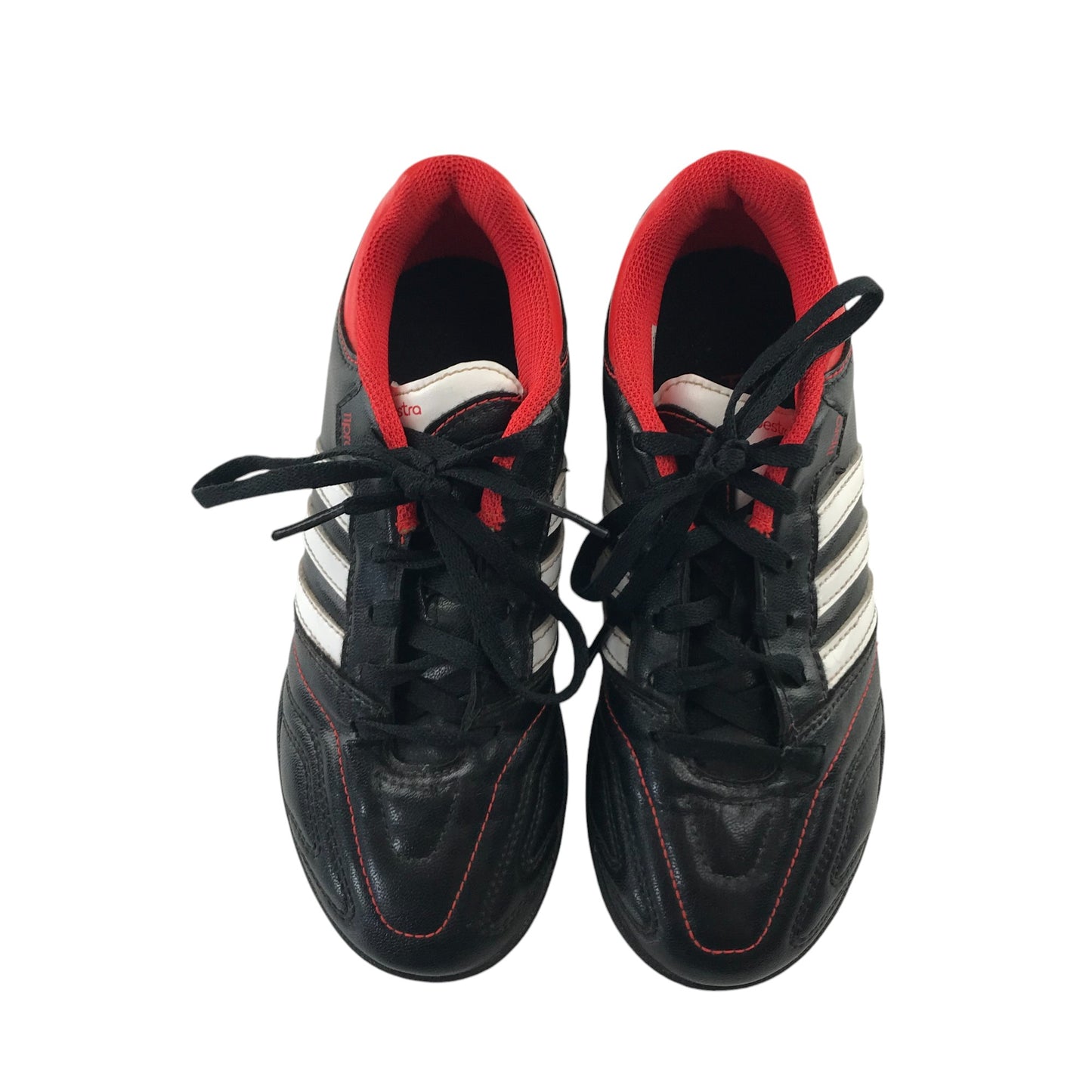 Adidas 11 Questra football boots shoe size 2 black and red astro turf