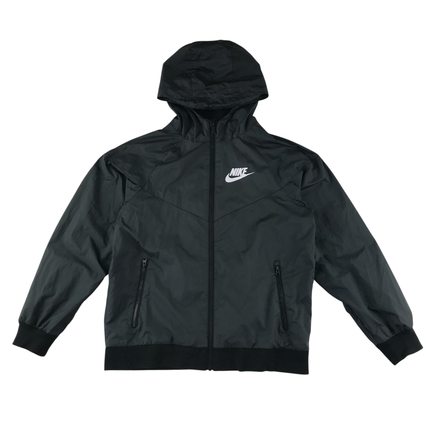 Nike jacket 11-13 years black light windbreaker with hood